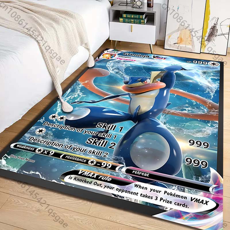 Commercial Printing Format - Ковер с принтом карт Pokémon Greninja,