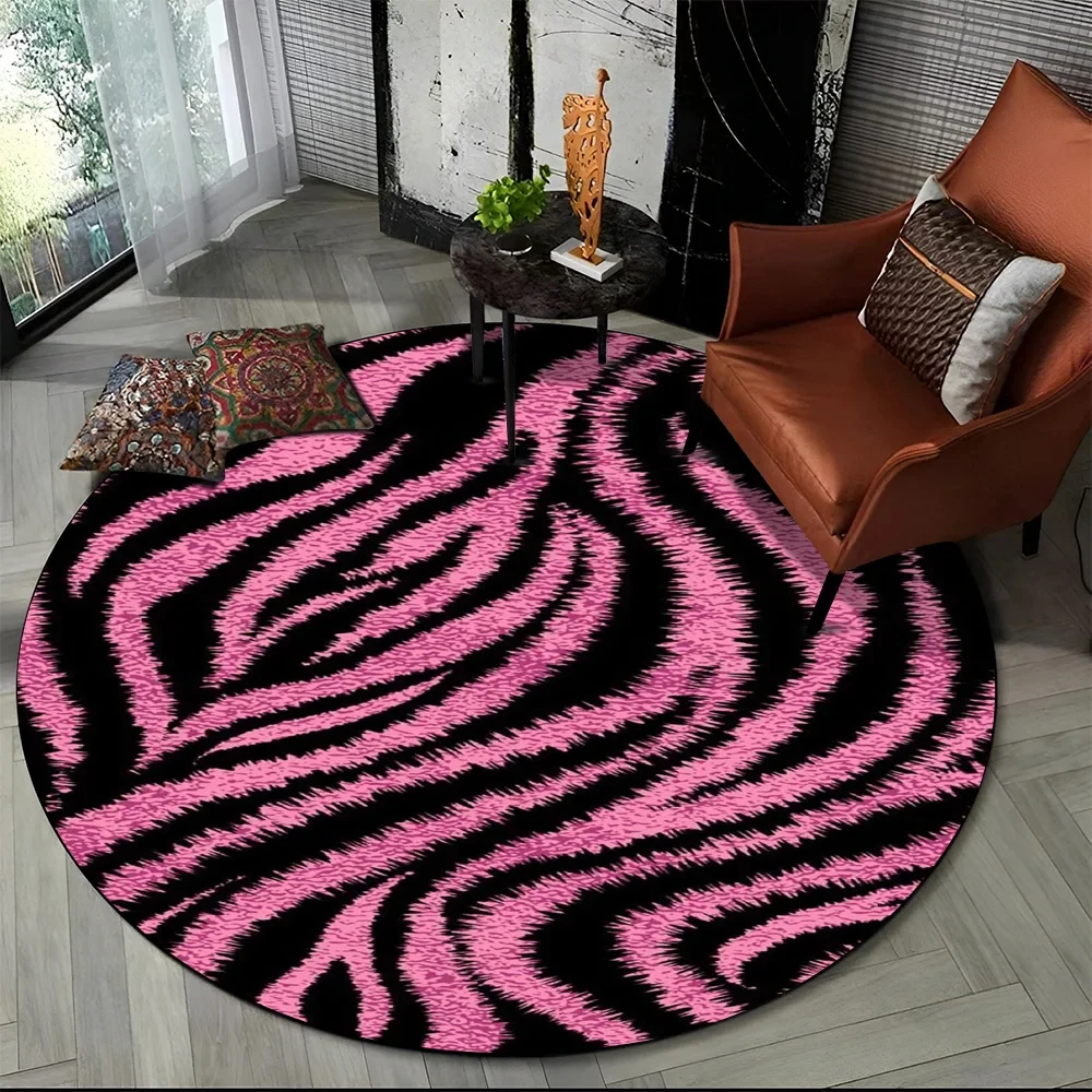 Pink Zebra Stripe Print Round  – обзор и цена Commercial Printing Format