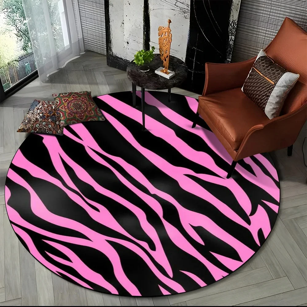 Pink Zebra Stripe Print Round  – обзор и цена Commercial Printing Format